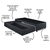 Box Com Gaveta 120 126x208x38 cm Linho Cinza - B&G Camas e Colchões