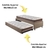 Bicama Box Solteiro Linho Marrom 88x188 com Colchão Classic Molas Ensacadas Anjos - comprar online