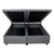 Base Box Baú Casal Bipartido 138x188x42 Courino Linho Cinza - B&G Camas e Colchões