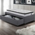 Cama Box Solteiro com Gaveta 88x188 cm Revestida em Suede Cinza com Colchão Cama inHouse Ecoflex na internet