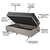 Base Box Baú 96x203 Linho Bege com Colchão Adapto Molas Ensacadas - loja online