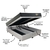 Cama Box Super King Baú Courino Linho Areia 193x203 com Colchão Adapto Molas Ensacadas Ecoflex - loja online
