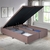 Base Box Queen com Baú 158x198x42cm Suede Marrom na internet