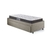 Cama Box Solteiro com Gaveta 88x188 cm Revestida em Linho Bege com Colchão Pantanal Anjos - B&G Camas e Colchões