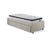 Cama Box Solteiro com Gaveta 88x188 cm Revestida em Courino Linho Areia com Colchão Cama inHouse Ecoflex - B&G Camas e Colchões