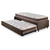 Bicama Box Solteiro Suede Marrom 88x188 com Colchão Classic Molas Ensacadas Anjos