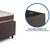 Bicama Box Solteiro Courino Linho Marrom 88x188 com Colchão Classic Molas Ensacadas Anjos - comprar online
