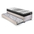 Bicama Box Solteiro Suede Bege 88x188x28 cm com Colchão Gransleep Molas Verticoil e Colchão Auxiliar Ecoflex