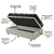 Cama Box com Baú Solteiro 88x188 + Colchão Gran Sleep Molas Verticoil Ecoflex Courino Linho - loja online