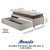 Cama Box Solteiro com Gaveta 88x188 cm Revestida em Courino Linho Areia com Colchão Relax Adorabile Ecoflex - comprar online