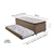 Bicama Box Baú 88x188 Linho Marrom com Colchão Classic Molas Ensacadas Anjos - comprar online