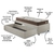 Cama Box Solteiro com Gaveta 88x188 cm Revestida em Courino Linho Areia com Colchão Relax Adorabile Ecoflex - B&G Camas e Colchões