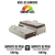 Imagem do Bicama Box Solteiro Linho Bege 88x188 com Dois Colchões Relax Adorabile Ecoflex Molas Ensacadas