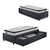 Cama Box Solteiro com Gaveta 88x188 cm Revestida em Linho Cinza com Colchão Cama inHouse Ecoflex