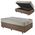 Base Box Baú 96x203 Linho Marrom com Colchão Airtech Ortobom Molas Ensacadas