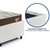 Bicama Box Solteiro 126x208 Courino Linho Branco com 2 Colchões Relax Adorabile Molas Ensacadas Ecoflex
