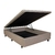 Cama Box com Baú Courino Linho Bege 138x188 com Colchão Casal Relax Adorabile Molas Ensacadas Ecoflex - B&G Camas e Colchões