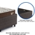 Bicama Box para Dois Colchões Solteirão 96x203x38 cm Courino Linho Marrom