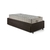 Cama Box Solteirão com Gaveta 88x188 cm Revestida em Courino Linho Marrom com Colchão Airtech Ortobom - B&G Camas e Colchões