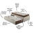Bicama Box Solteiro Linho Bege 88x188 com Dois Colchões Relax Adorabile Ecoflex Molas Ensacadas - B&G Camas e Colchões