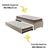 Bicama Box Solteiro Courino Linho Bege 88x188 com Colchão Classic Molas Ensacadas Anjos - comprar online