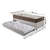 Bicama Box Solteiro Courino Linho Cinza 88x188x28 cm com Colchão Relax Adorabile Molas Ensacadas e Colchão Auxiliar Ecoflex - comprar online