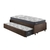 Bicama Box Solteirão 96x203 Suede Marrom com Dois Colchões Adapto Molas Ensacadas Ecoflex - B&G Camas e Colchões
