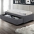 Cama Box Solteirão com Gaveta 88x188 cm Revestida em Suede Cinza com Colchão Hanover Inducol na internet