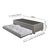 Bicama Box Com Baú Solteirão 96x203 com Colchão Auxiliar Courino Linho Cinza - comprar online
