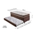 Bicama Box Baú 88x188 Suede Marrom com Colchão Classic Molas Ensacadas Anjos - comprar online