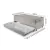 Bicama Box Solteiro Courino Linho Cinza 88x188x28 cm com Colchão Airtech Ortobom Molas Ensacadas e Colchão Auxiliar Ecoflex - comprar online