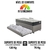 Bicama Box Baú 96x203x42 Courino Linho Cinza com Colchão Adapto Molas Ensacadas Ecoflex