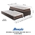 Bicama Box Solteiro Courino Linho Marrom 88x188 com Colchão Classic Molas Ensacadas Anjos - comprar online