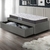 Cama Box Solteiro com Gaveta 88x188 cm Revestida em Courino Linho Cinza com Colchão Pantanal Anjos na internet