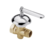 Llave reforzada para gas FV con roseta - MH cromo