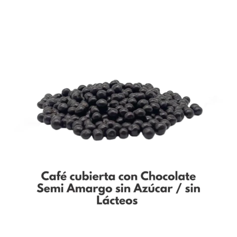CAFE CUBIERTO CON CHOCOLATE SEMIAMARGO SIN AZUCAR