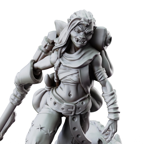 Guerreira Orc com Javali