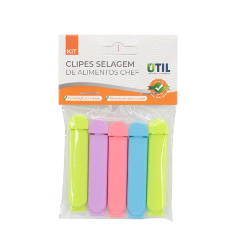 Kit Clipe Vedação De Alimentos Chef