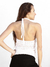Top Algodón Crochet Calado Nudo