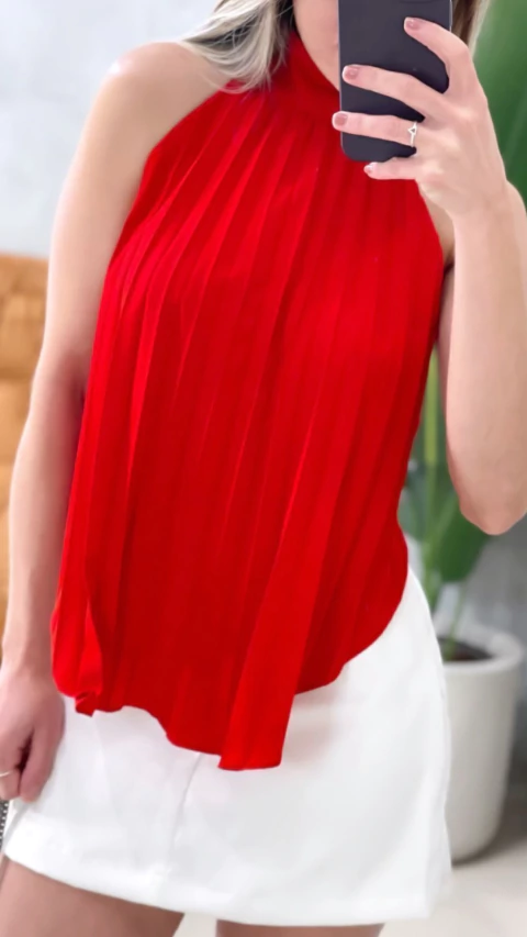 Bata Plissada Frente Única