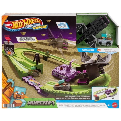 Hot Wheels Racerverse Minecraft La Ultima Vuelta del Ender Dragon