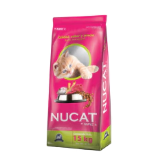 Nucat 15kg Alimento para Gatos Adultos está diseñado para cubrir todas las necesidades nutricionales de tu gato adulto. Disponible en Lio's Cat.