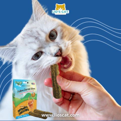 Los premios dentales para gatos Dental Stixx promueven dientes limpios, aliento fresco y ayudan a reducir la acumulación de placa y sarro. Libres de grano y gluten, sin soya, sin lácteos. Receta de Pollo y Calabaza.