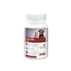 Frasco de Cani Tabs Liver+ de 60 tabletas, suplemento nutricional para el cuidado hepático de gatos y perros.