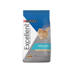 Purina Excellent Gato Urinary es la elección perfecta para cuidar la salud urinaria de tu querido felino. Este alimento seco ha sido especialmente formulado para gatos adultos de 1 a 7 años, garantizando una nutrición adecuada y equilibrada. Disponible en