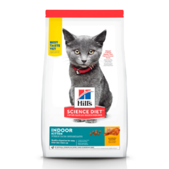 Hill's Science Diet Kitten Indoor, alimento seco para gatitos de interior, diseñado para un crecimiento saludable. Hill's Science Diet Kitten Indoor, alimento seco para gatitos de interior. Rico en proteínas y nutrientes esenciales, apoya el crecimiento s