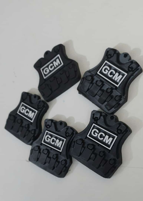 5 chaveiro coletes emborrachados