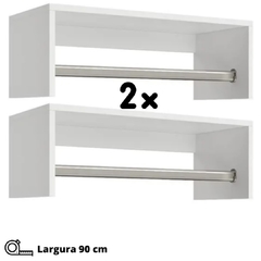 Cabideiros Araras 90 cm 100% MDF 2x Peças