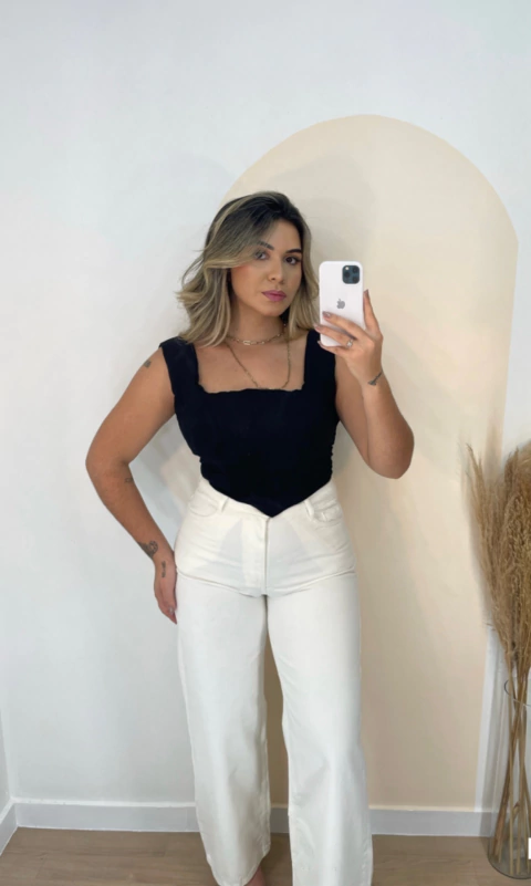 Calça Pantalona - Jeans