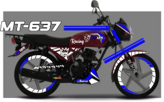 FT 125 ROJA CUSTOM Kit de CALCOMANIAS Racing